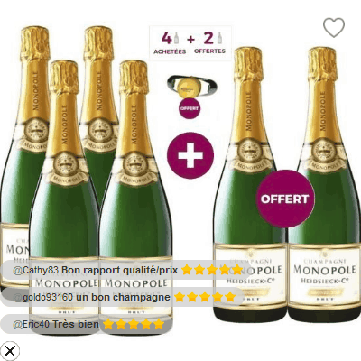 réduction champagne Heidsieck
