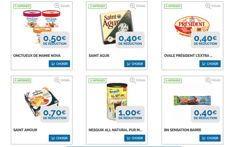 Bons de réduction  alimentation